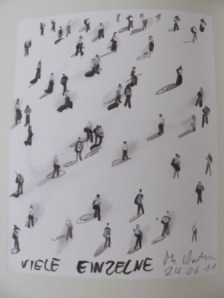 Thomas Hartmann: Viele Einzelne, Zeichnung vom 24. Juni 2011 Foto nw2014