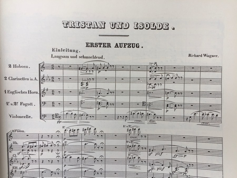Richard Wager, Tristan und Isolde. Beginn der Partitur | Foto: nw2018